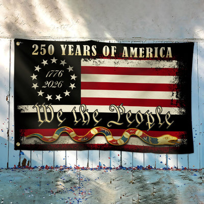We The People 1776 2026 American Grommet Flag, 250 Years of American Heritage Patriotic