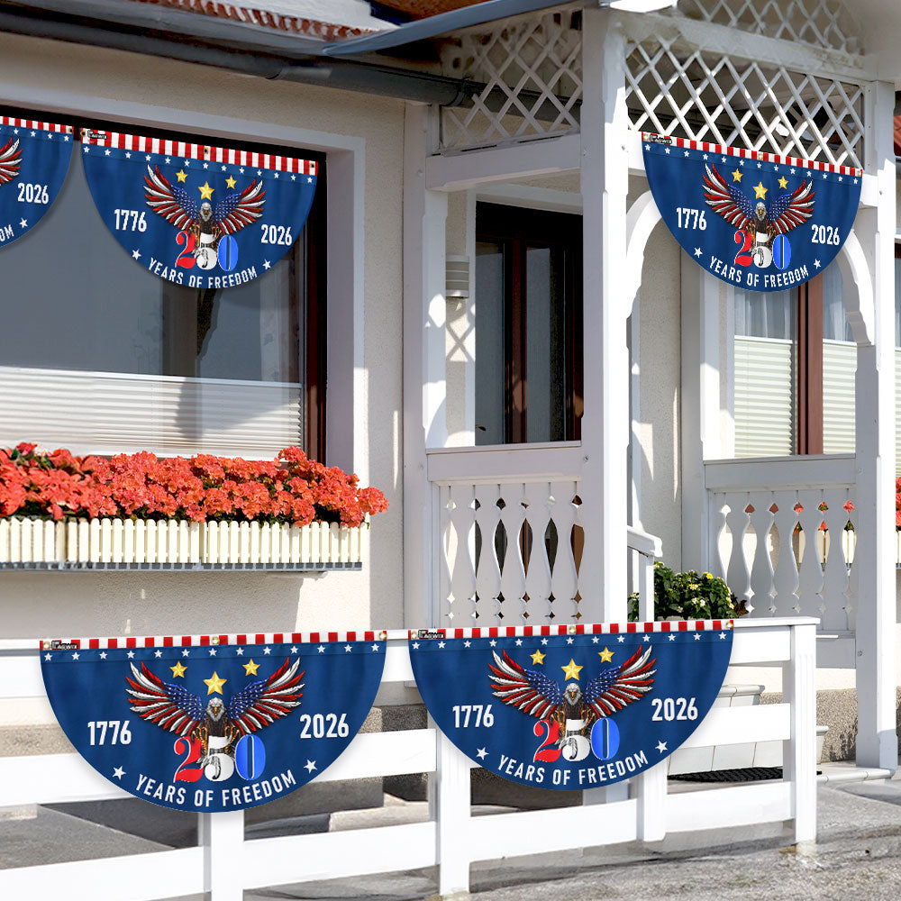 250 Years of Freedom Semiquincentennial American Eagle Patriotic Fan Flag