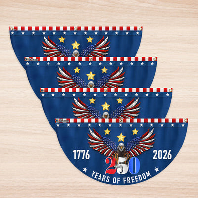 250 Years of Freedom Semiquincentennial American Eagle Patriotic Fan Flag