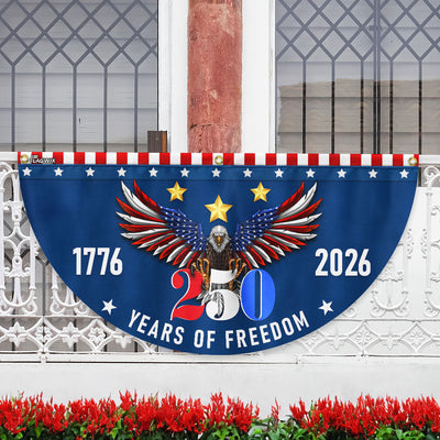 250 Years of Freedom Semiquincentennial American Eagle Patriotic Fan Flag