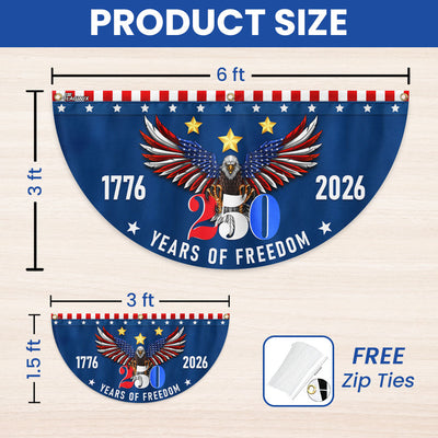 250 Years of Freedom Semiquincentennial American Eagle Patriotic Fan Flag