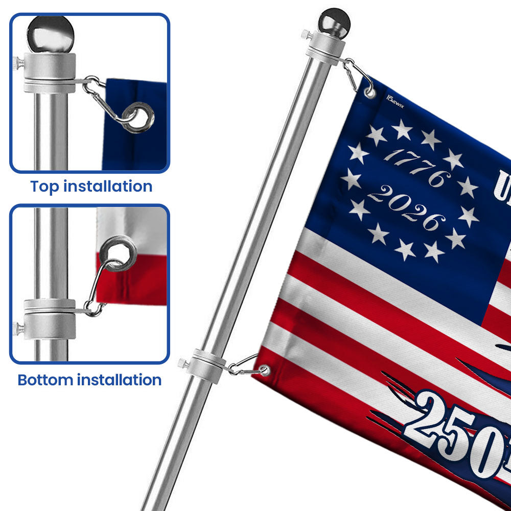 SC 250Th Anniversary Flag, 1776 2026 America South Carolina State Grommet Flag
