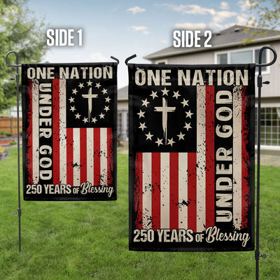 One Nation Under God 250 Years of Blessing 1776 2026 Patriotic Flag