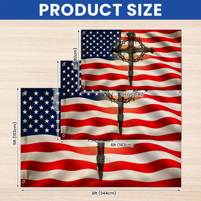 Christ America Patriot Grommet Flag, 250 Years Blessing Nation Under God