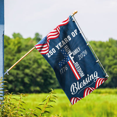 American Patriotic 1776 2026 Flag, 250 Years of Blessing Faith Flag