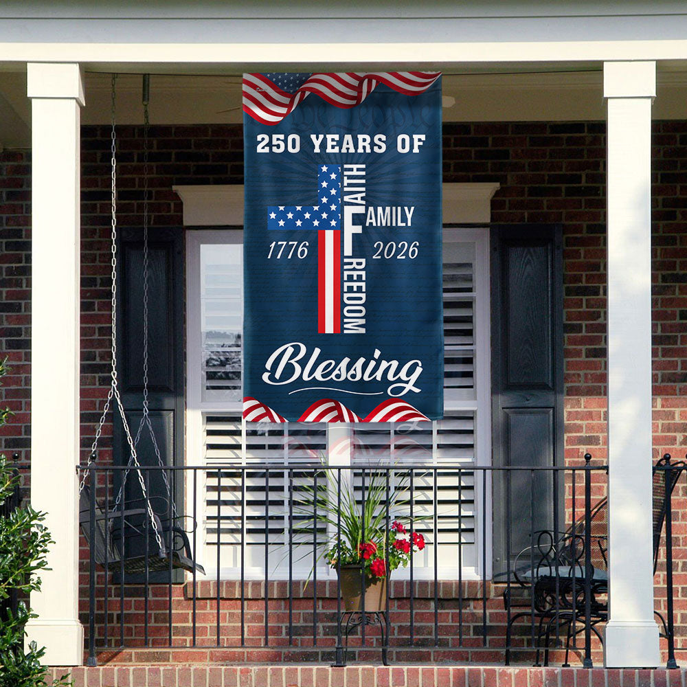 American Patriotic 1776 2026 Flag, 250 Years of Blessing Faith Flag