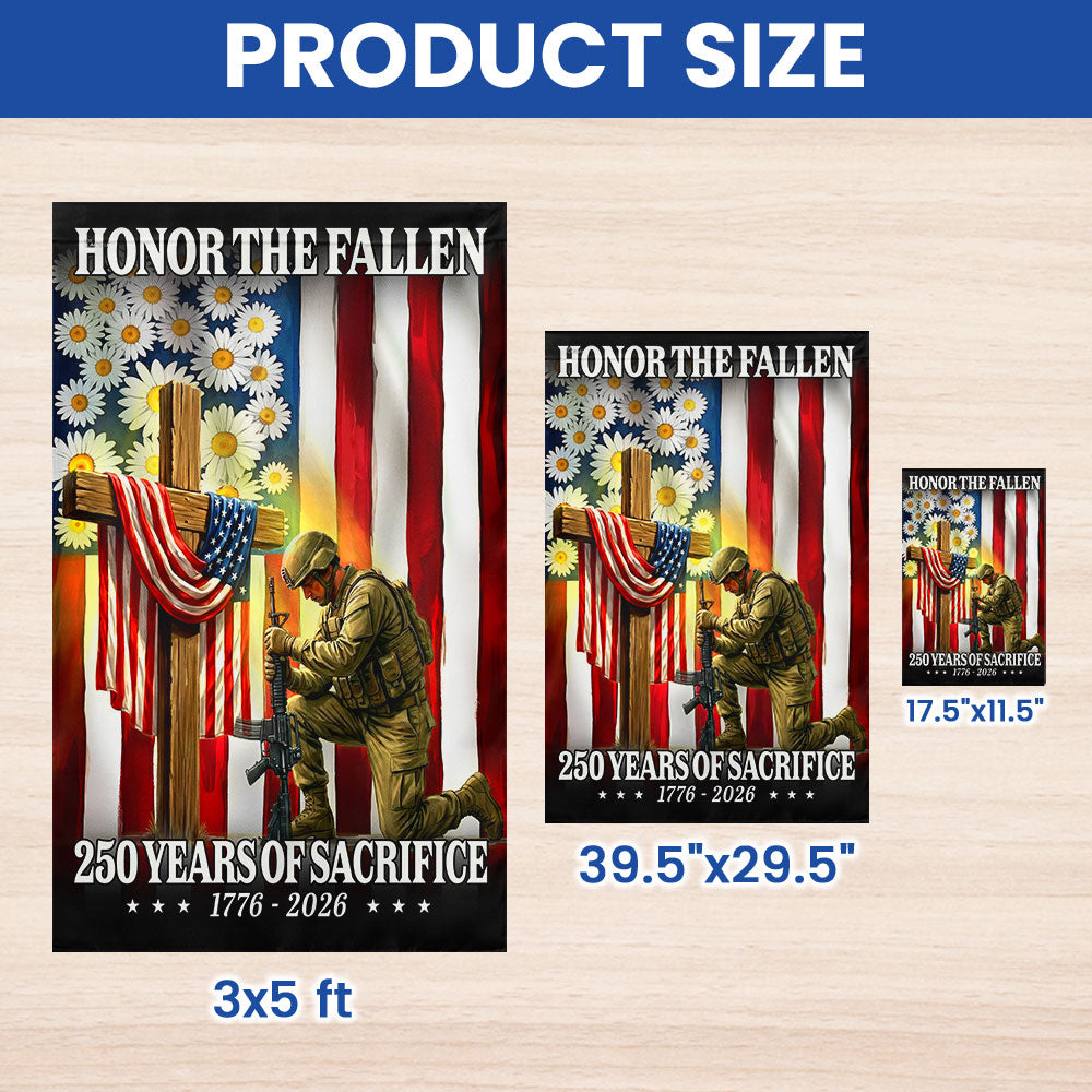 Honoring 250 Years of Sacrifice 1776 2026 Veterans Memorial Day Flag
