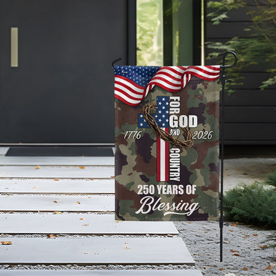 For God Country 250 Years of Blessing Flag, Patriotic 1776 2026 USA Flag