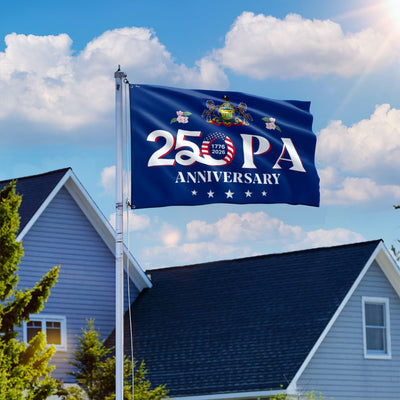 Patriotic America Pennsylvania Flag, 250 PA 1776 2026 Grommet Flag