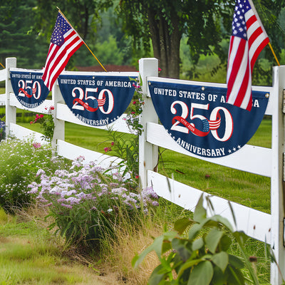 Patriotic 250 Years 1776 2026 America Semiquincentennial Fan Flag