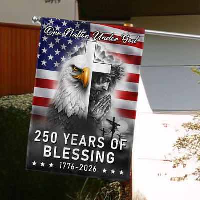 250 Years of Blessing Nation Under God, 1776 2026 American Outdoor Flag
