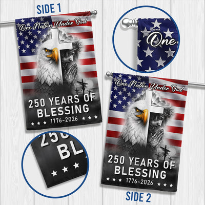 250 Years of Blessing Nation Under God, 1776 2026 American Outdoor Flag