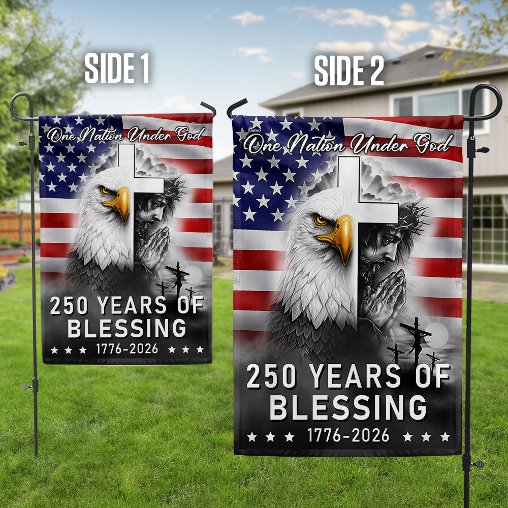 250 Years of Blessing Nation Under God, 1776 2026 American Outdoor Flag