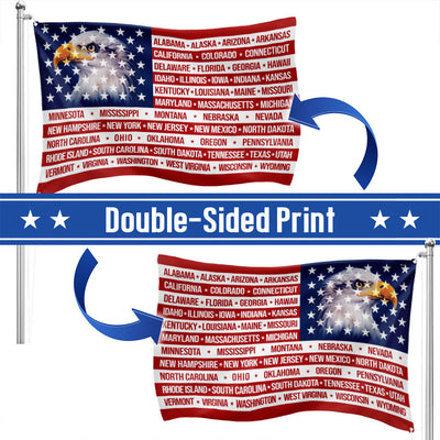 Patriotic United States America Grommet Flag, States Flag 250 Years