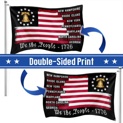 We The People The Original Thirteen 1776 America 250 Years Grommet Flag