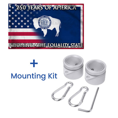 America's 250th Wyoming Flag, The Equality State Patriotic Grommet Flag