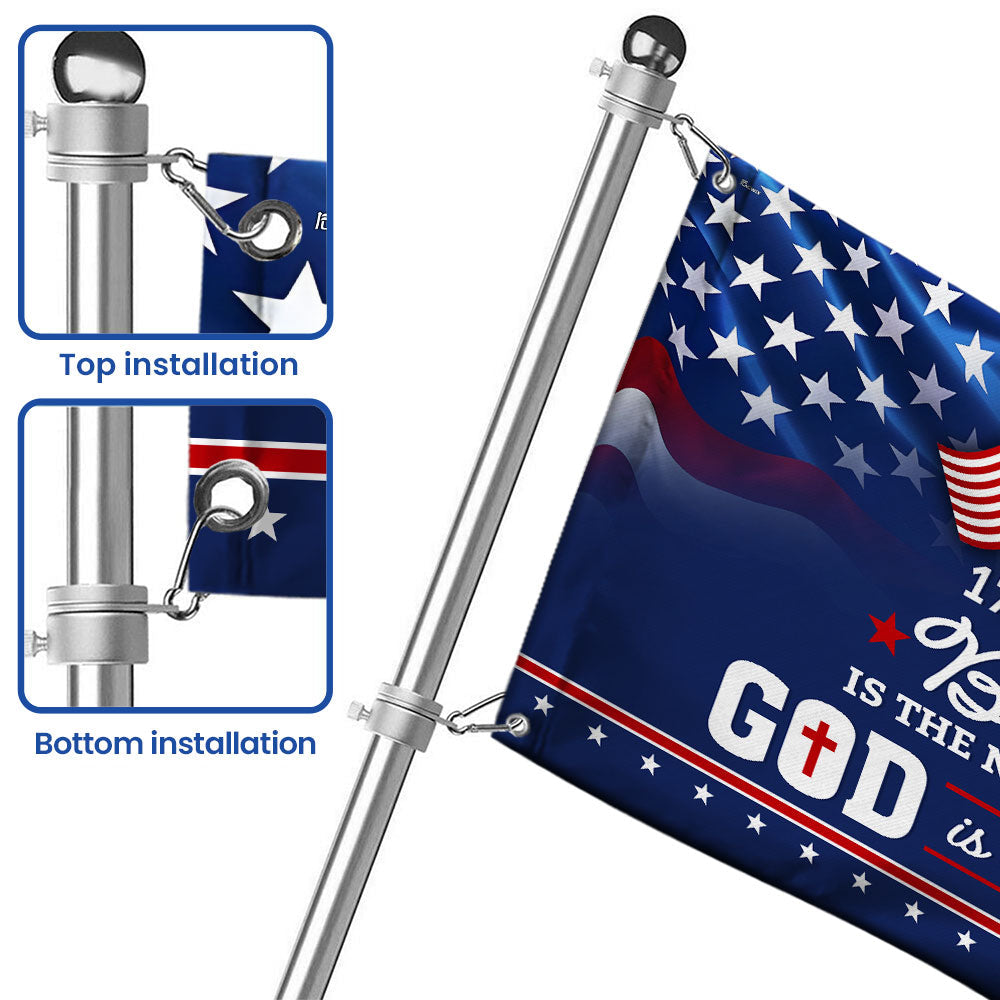 250 Years of America Blessed is Nation 1776 2026 Patriotic Grommet Flag