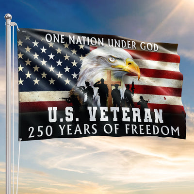 America 250th Anniversary Flag, US Veteran Semiquincentennial 1776 2026 Grommet Flag