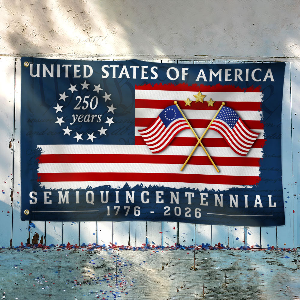America 250th Anniversary We The People Flag, Betsy Ross 1776 2026 Grommet Flag