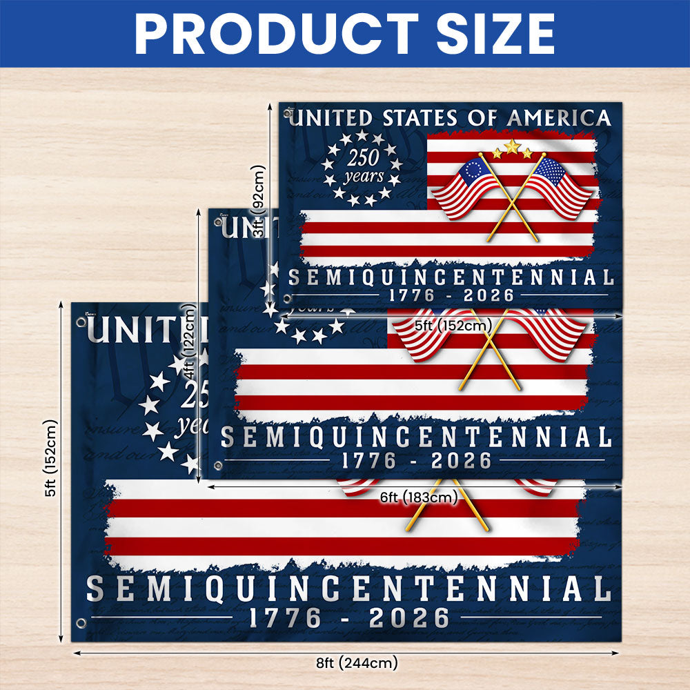 America 250th Anniversary We The People Flag, Betsy Ross 1776 2026 Grommet Flag