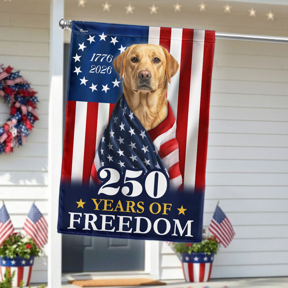 Patriotic Labrador Retriever American Flag for 250 Years Anniversary