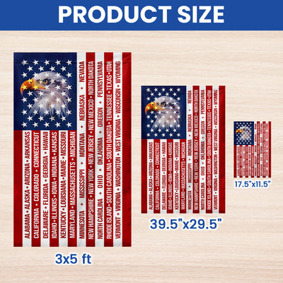 Patriotic American Flag, 50 States of America Flag for 250 Years Decor
