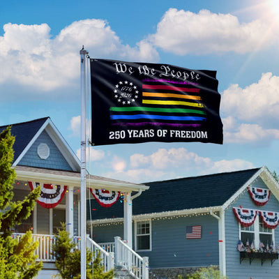 250 Years of Freedom LGBT Pride, We The People Means Everyone 1776 2026 Grommet Flag