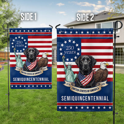 Patriotic Labrador Retriever American Flag, 250 Years Semiquincentennial Flag Decor for Dog Lovers