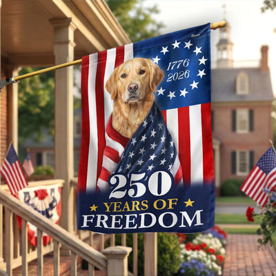 Flagwix Patriotic Dog American Flag, Golden Retriever 250 Years Flag