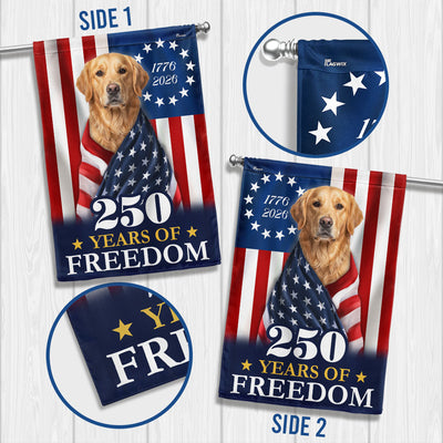 Flagwix Patriotic Dog American Flag, Golden Retriever 250 Years Flag
