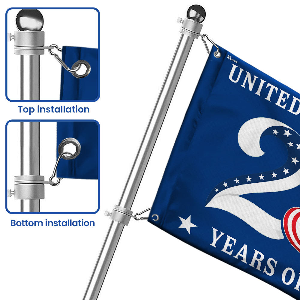 Patriotic 250 Years of Blessings Flag, United States of America  1776 2026 Grommet Flag