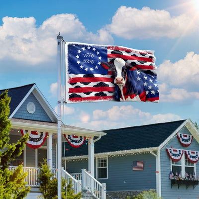 Flagwix Patriotic Cow Flag, 1776 2026 Proud Cow Farmer Farm Life Flag Decor