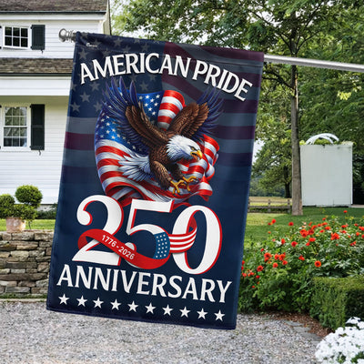 American Pride Flag, Patriotic 250th Anniversary Eagle 1776–2026 Flag Decor