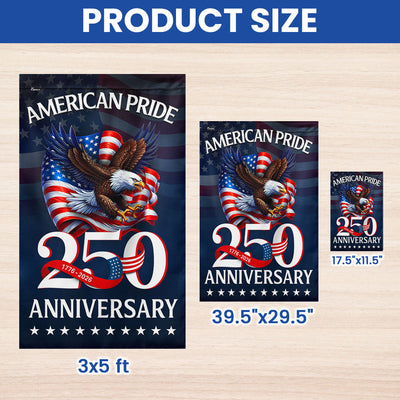 American Pride Flag, Patriotic 250th Anniversary Eagle 1776–2026 Flag Decor