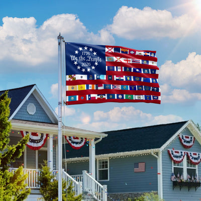 American Flag for 250th Anniversary, We The People 50 States Flag, 1776 2026 Grommet Flag