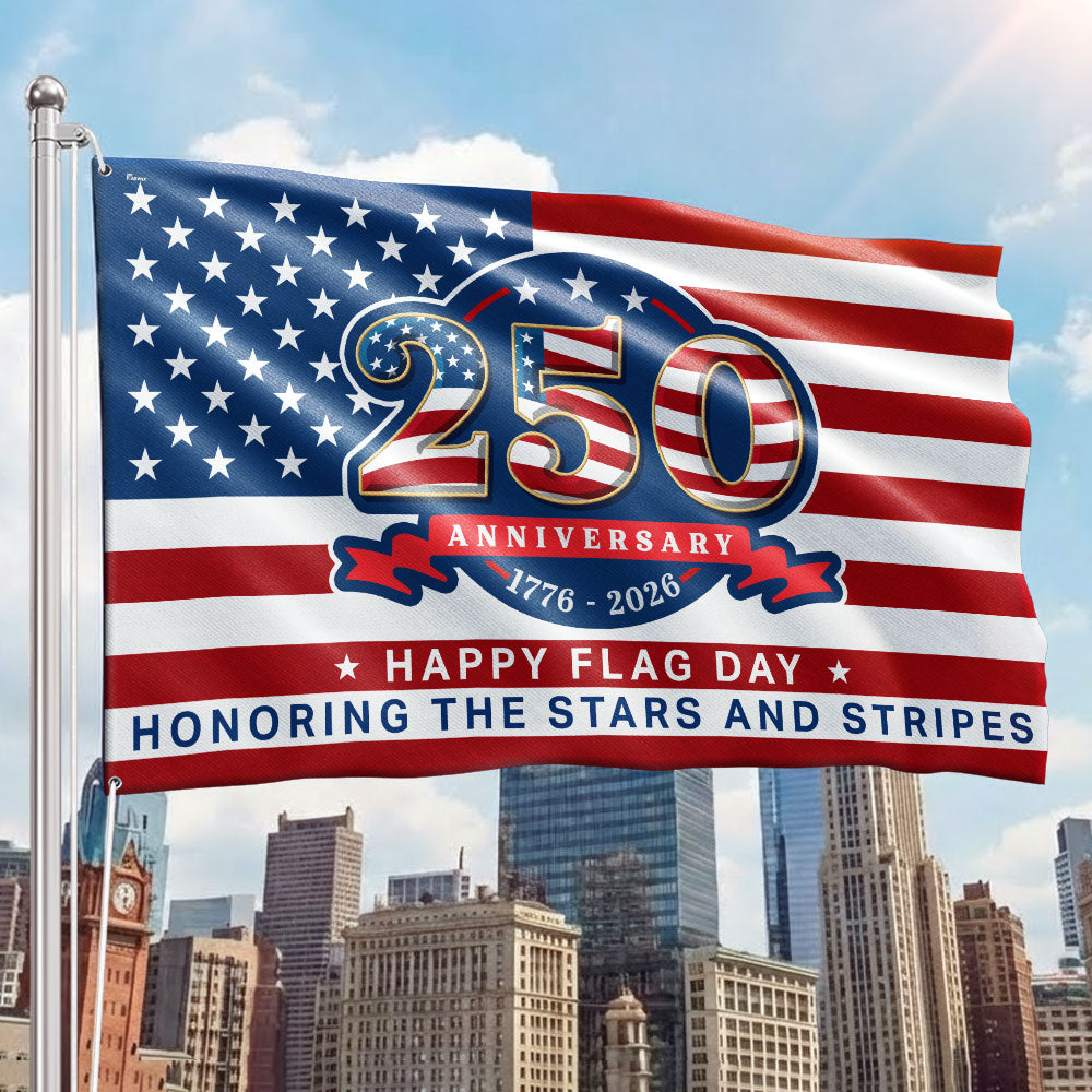250 Years Flag of the United States, Honoring The Stars and Stripes Decor for National Flag Day