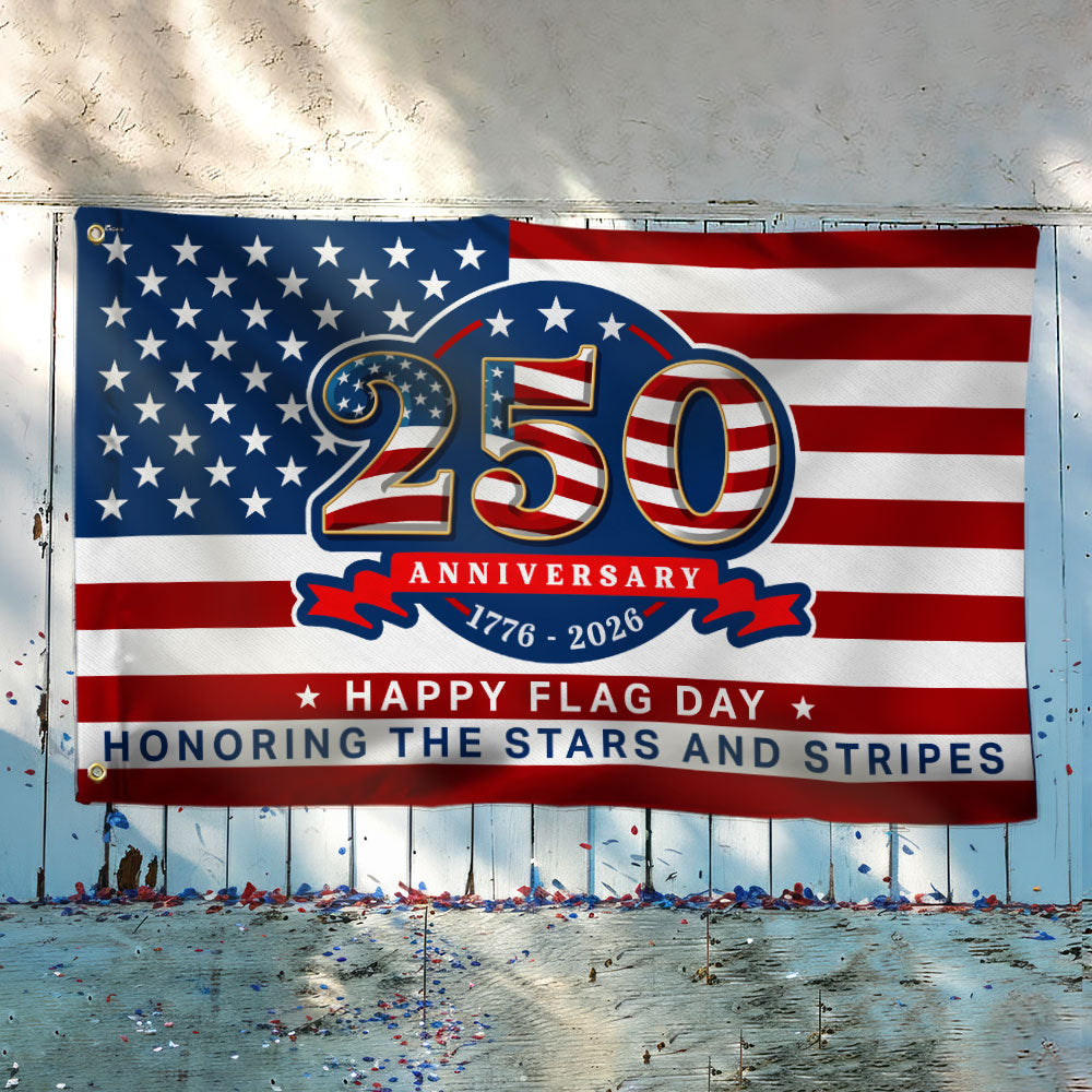 250 Years Flag of the United States, Honoring The Stars and Stripes Decor for National Flag Day