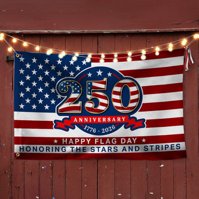 250 Years Flag of the United States, Honoring The Stars and Stripes Decor for National Flag Day