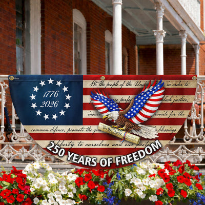 250 Years of Freedom Flag, We The People Patriotic 1776 2026 Fan Flag