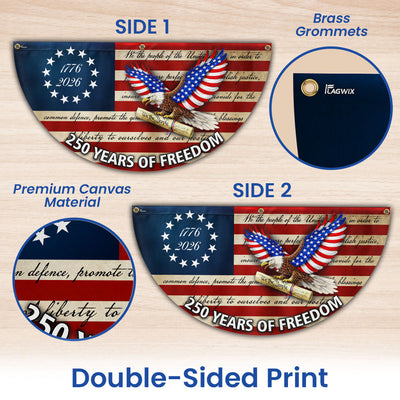 250 Years of Freedom Flag, We The People Patriotic 1776 2026 Fan Flag