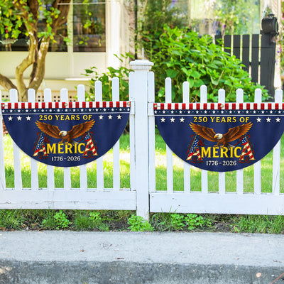250 Years of America Fan Flag, Bald Eagle 1776 2026 Flag Decor
