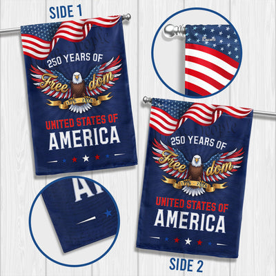 250 Years of Freedom American Flag, Bald Eagle We The People 1776 2026 Flag Decor