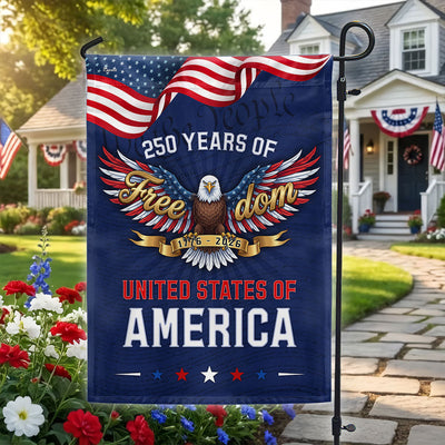 250 Years of Freedom American Flag, Bald Eagle We The People 1776 2026 Flag Decor