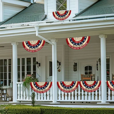 Patriotic We The People American Fan Flag, 250 Years of Freedom 1776 2026 Flag Decor