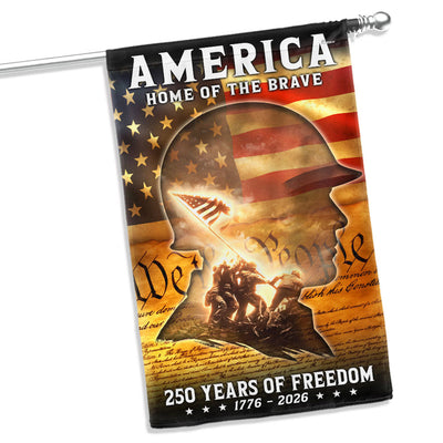 250 Years of Freedom Home of the Brave American Flag, Patriotic Veteran Flag Decor