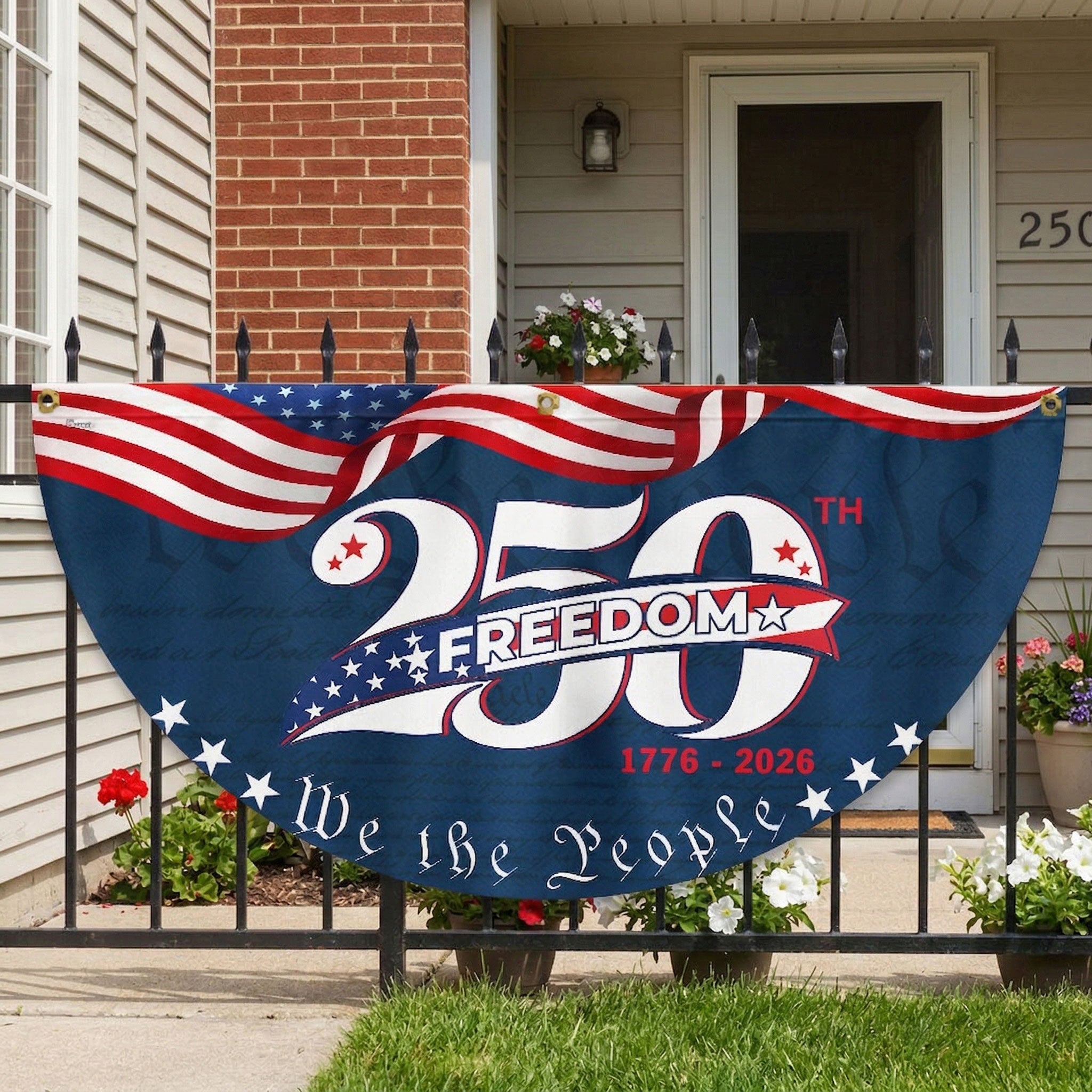 250 Years of America 1776 2026 Flag, 250 Years Semiquincentennial Fan Flag
