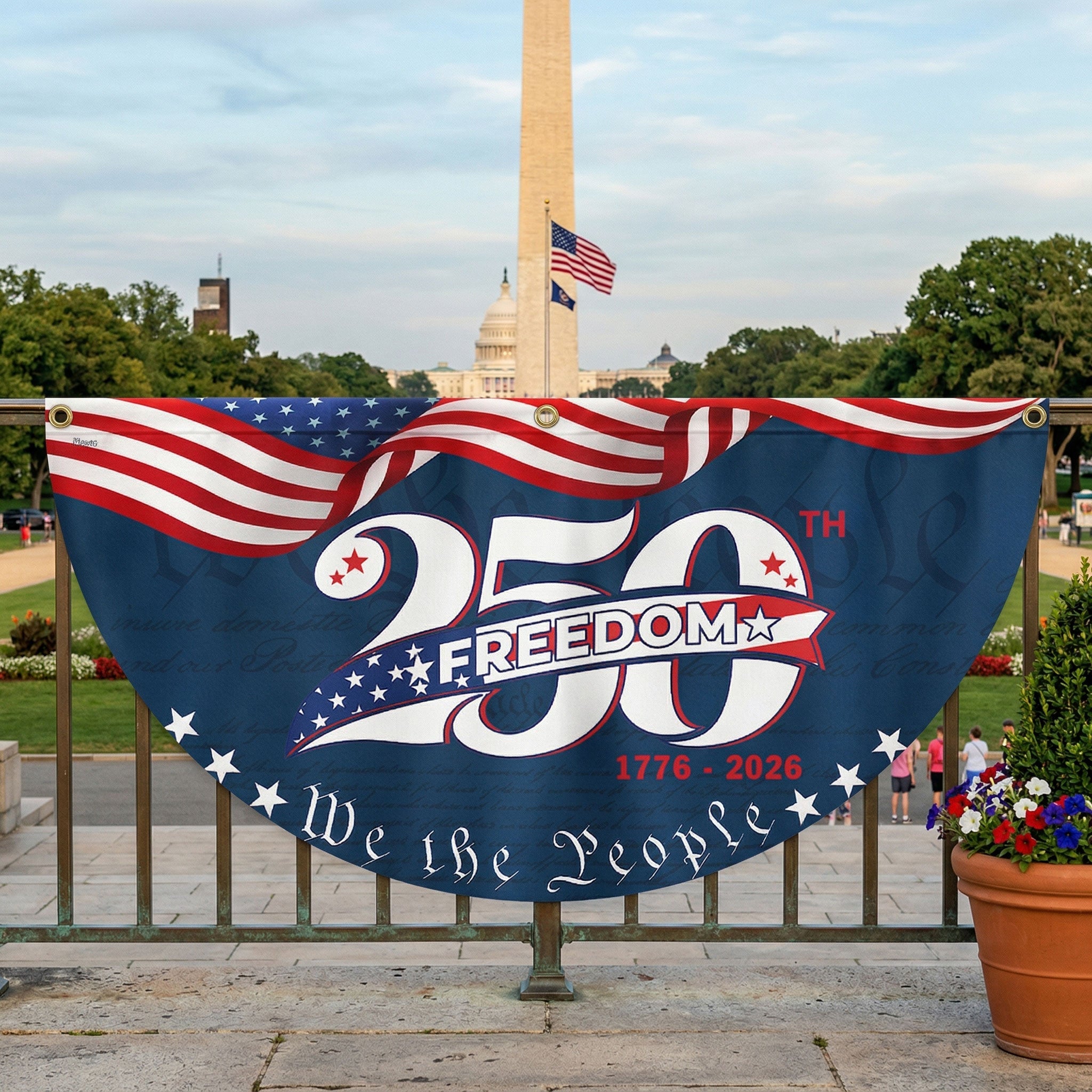 250 Years of America 1776 2026 Flag, 250 Years Semiquincentennial Fan Flag