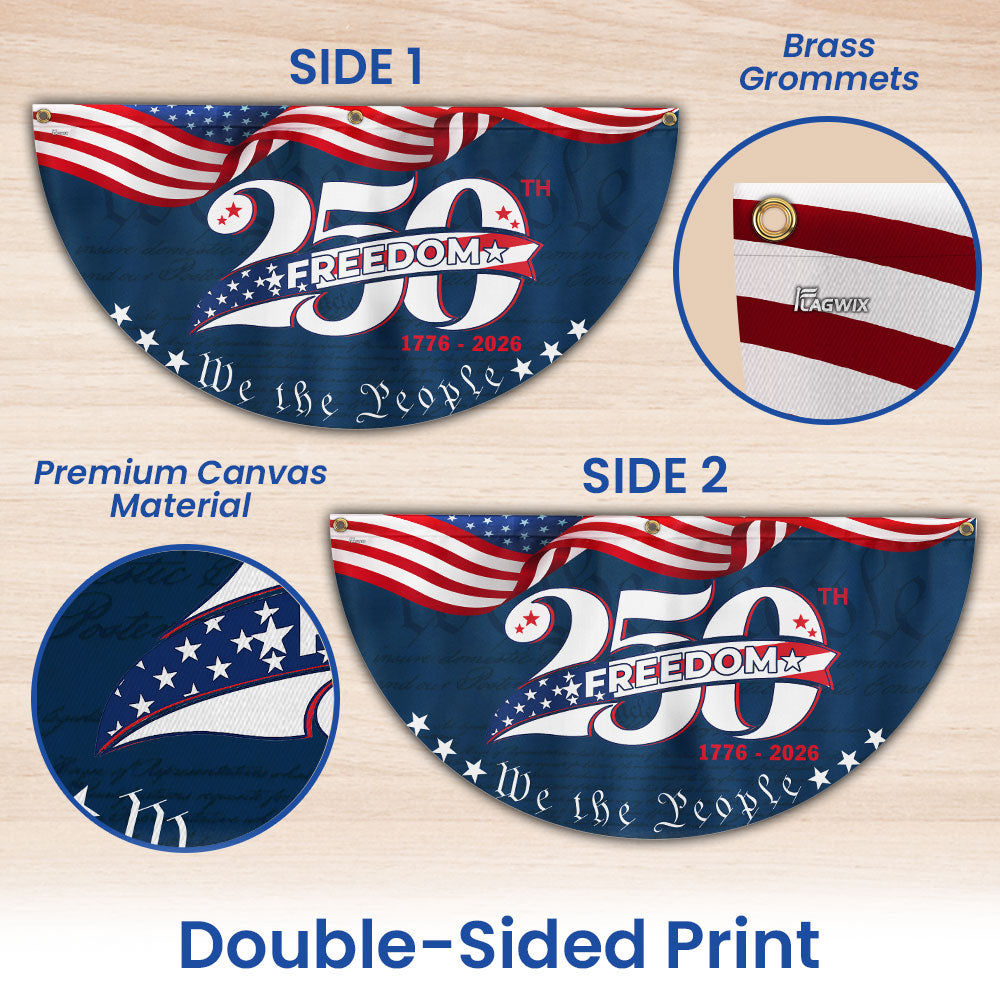 250 Years of America 1776 2026 Flag, 250 Years Semiquincentennial Fan Flag