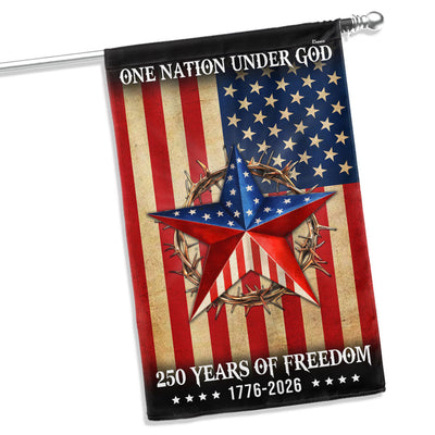 Patriotic One Nation Under God 250 Years Flag, American 1776 2026 Flag Decor