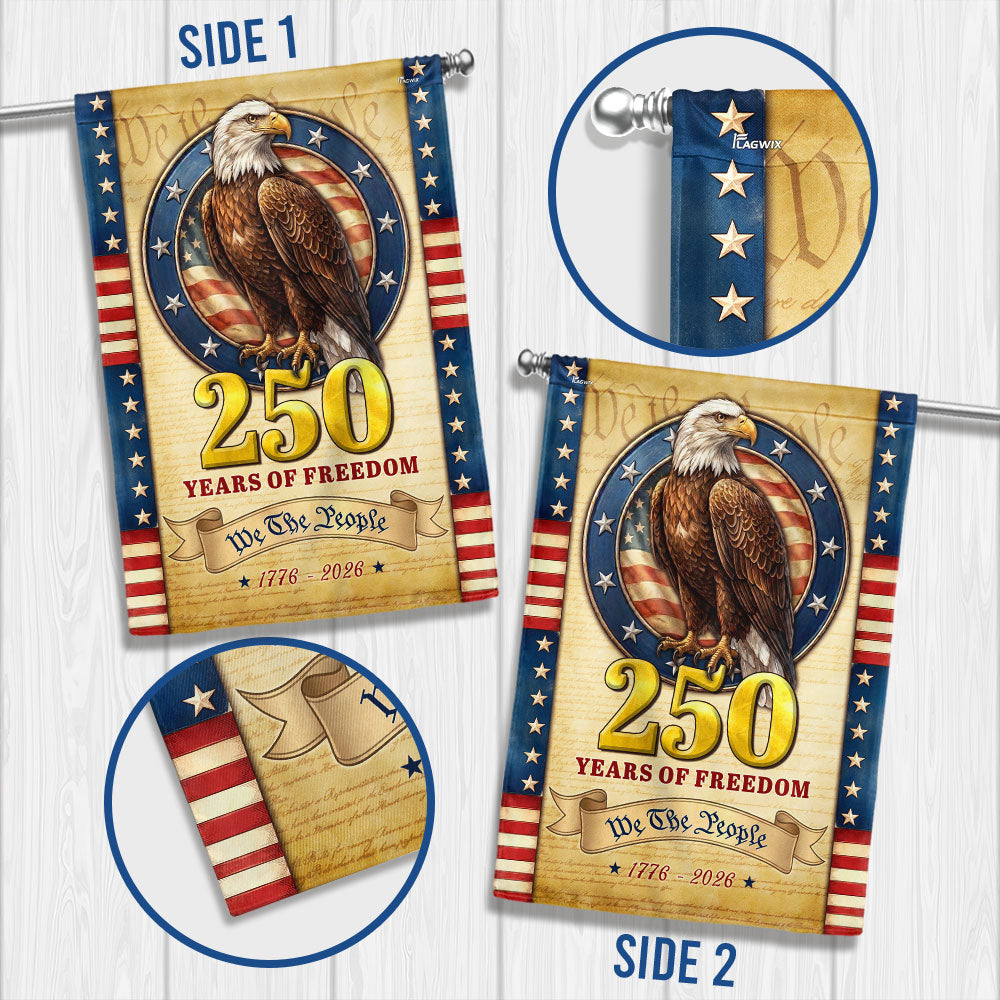Patriotic 250 Years Flag, We The People 1776 2026 American Flag Outdoor Decor